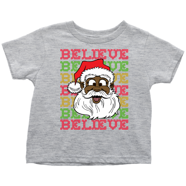 Believe Black Santa African American Santa Christmas Apparel